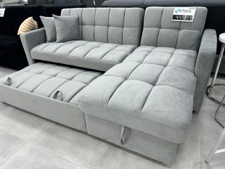 Sofá gris 210cm + cojines