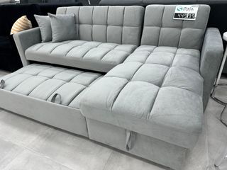 Sofá gris 210cm + cojines