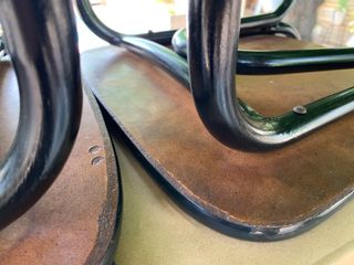 Juego de 2 sillas vintage madera y metal