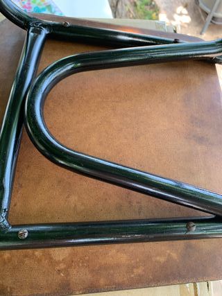 Juego de 2 sillas vintage madera y metal