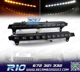 KIT LUZ DIURNA LED DRL + INTERMITENTE AUDI Q7 2006 2007 08-0