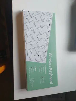 Teclado Inalámbrico Bluetooth Pilas Blanco