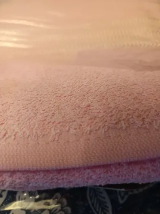 Juego de toallas rosa