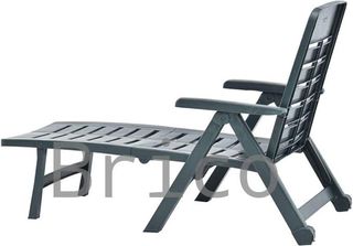 Tumbona Plegable Smeraldo con Ruedas Verde