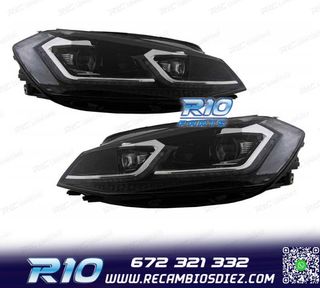 FAROS FULL LED DINAMICOS VOLKSWAGEN VW GOLF 7.5 17-19 LOOK R