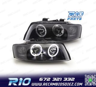 FAROS AUDI A4 B6 00-04 OJOS ANGEL CCFL FONDO NEGRO