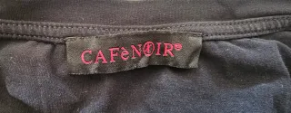 T-shirt donna CaféNoir nera con stampa