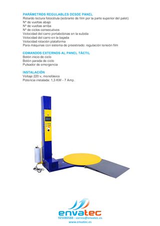 Máquina enfardadora de palets