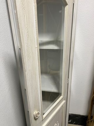 Vitrina alta madera y cristal