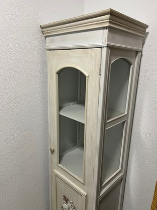 Vitrina alta madera y cristal