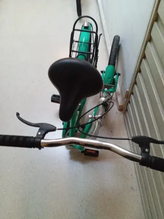 Bicicleta Paseo Plegable Verde.