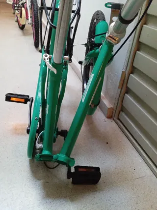 Bicicleta Paseo Plegable Verde.