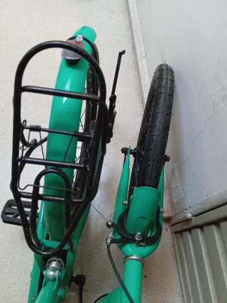 Bicicleta Paseo Plegable Verde.