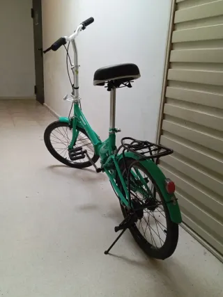 Bicicleta Paseo Plegable Verde.