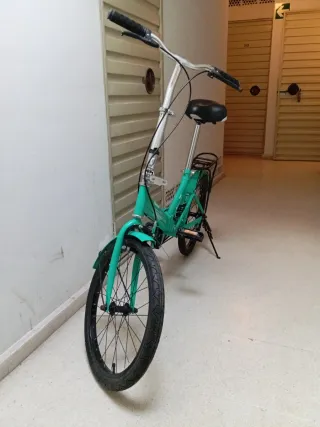 Bicicleta Paseo Plegable Verde.