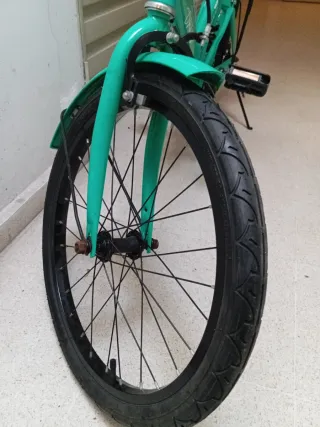 Bicicleta Paseo Plegable Verde.