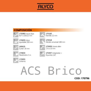 Caja Herramientas 33 Piezas Alyco 170796