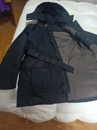 Abrigo 3/4 Zara Plumas Caballero