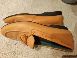 Zapatos italianos de piel naranja T38
