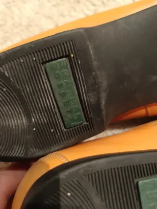 Zapatos italianos de piel naranja T38