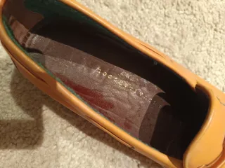 Zapatos italianos de piel naranja T38