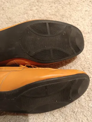 Zapatos italianos de piel naranja T38