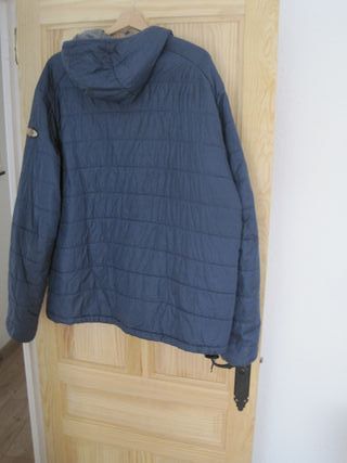 Chaqueta t 3XL acolchada azul grisáceo