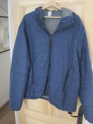 Chaqueta t 3XL acolchada azul grisáceo