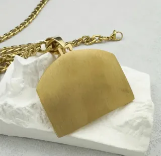 Colgante Última Cena Bañado Oro Cadena