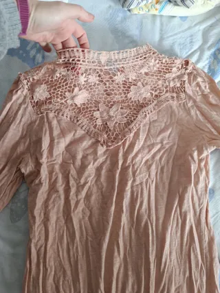 Camiseta rosa manga larga