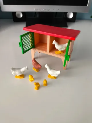 Gallinero Playmobil con 4 figuras