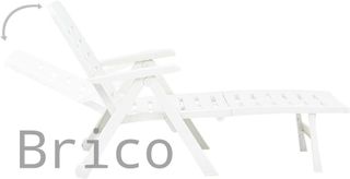 Tumbona Plegable Smeraldo con Ruedas Blanca