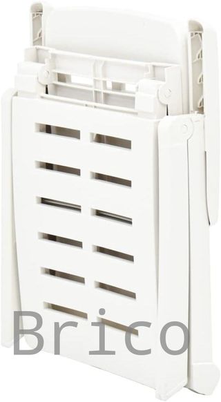 Tumbona Plegable Smeraldo con Ruedas Blanca