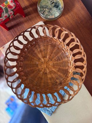 Frutero mimbre vintage