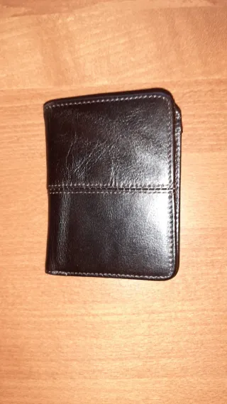 Portafoglio uomo in pelle nera