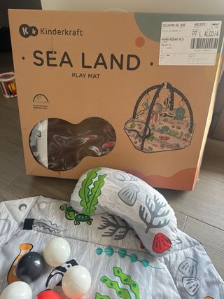 Alfombra de juegos infantil con animales marinos