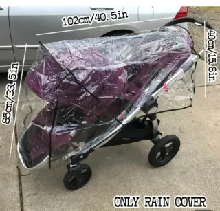 Funda lluvia carrito gemelar