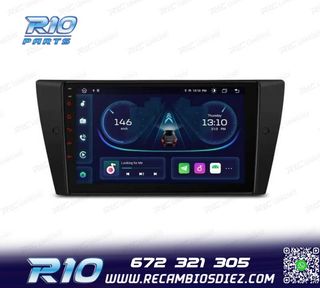 RADIO GPS ANDROID 14 BMW E90 E91 E92 E93 PANTALLA 9" TACTIL