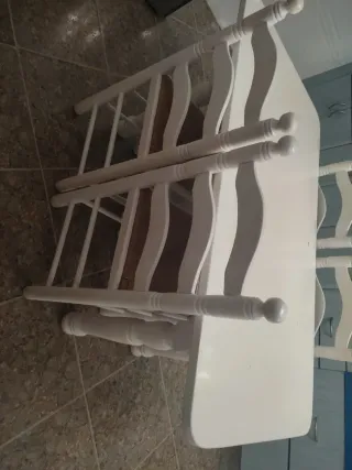 Mesa y 4 Sillas Cocina Blancas