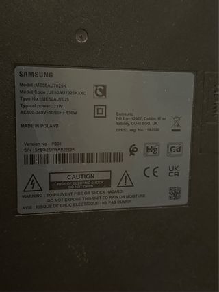 Samsung Smart TV 50” 4K UHD – Como nueva + soporte