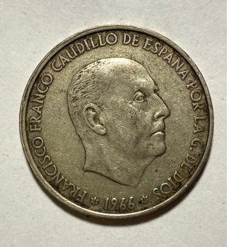 Moneda de plata 100 Pesetas 1966 66.
