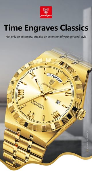 Reloj POEDAGAR Dorado Hombre