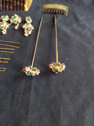 Tocado Fallera Oro y Verde