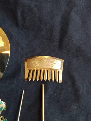 Tocado Fallera Oro y Verde