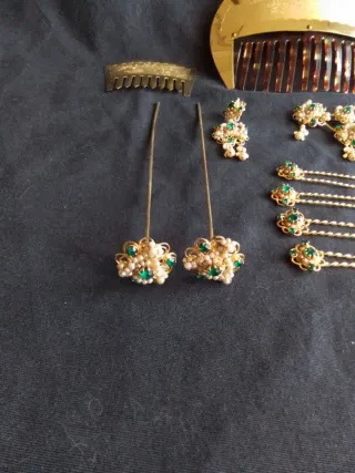 Tocado Fallera Oro y Verde