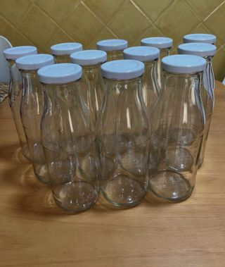 12 Bottiglie di Vetro per Succo/Smoothie 500ml