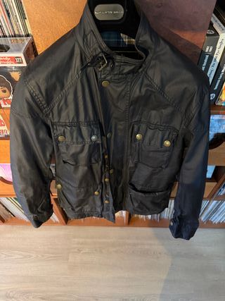 Chaqueta Belstaff Negra Encerada