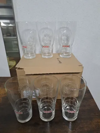 6 Bicchieri Peroni Vetro