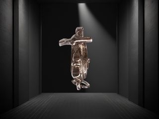 Ciondolo scooter argento. Miniatura da collezione.