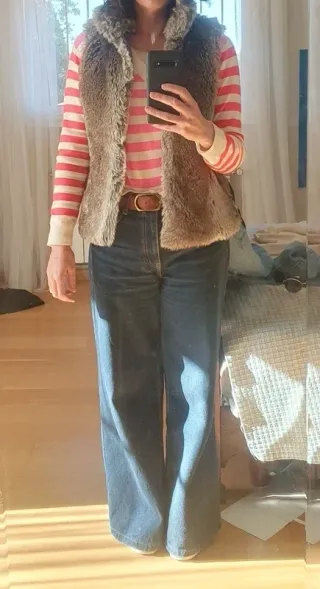 Chaleco peludo Bershka